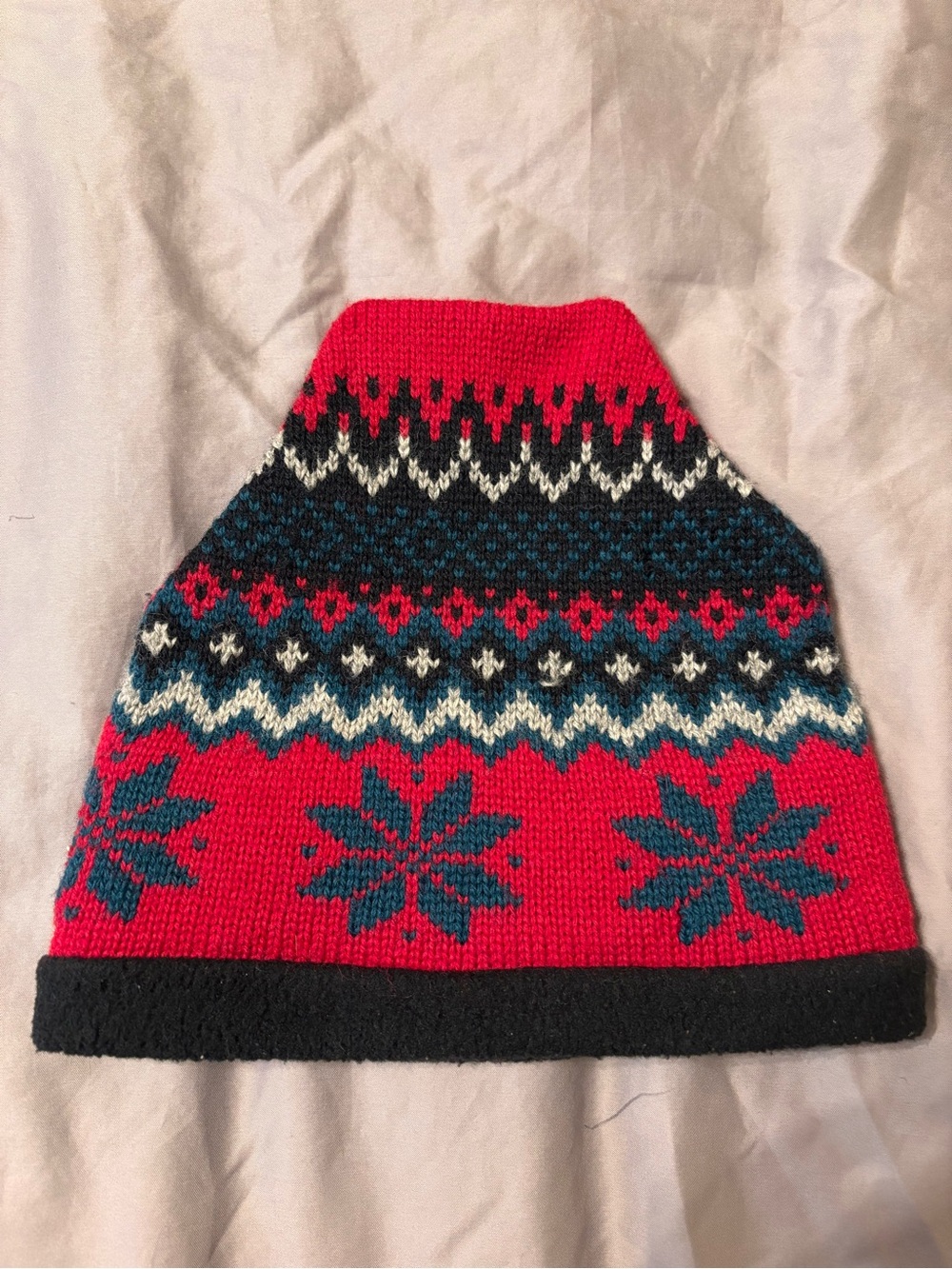 Vintage Eddie Bauer 100% Wool Fair Isle Ski Hat Beanie Made in USA